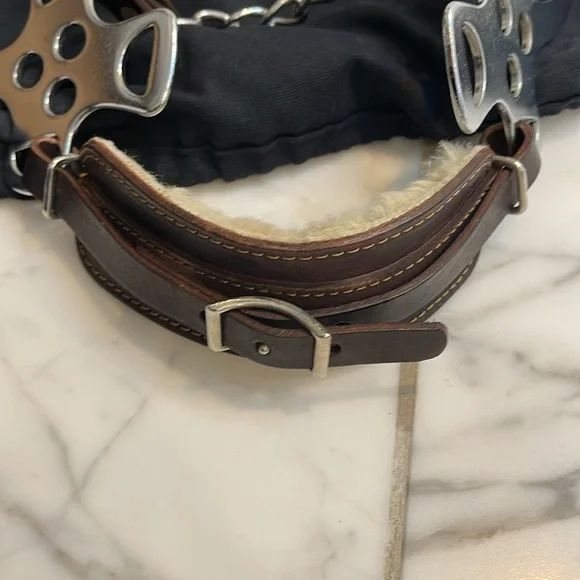 Horse and Nail handbag green silver and brown leather hobo style - Picture 10 of 15